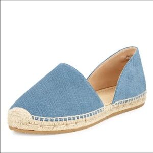 JIMMY CHOO Dreya D'orsay Espadrille Blue Flats - BRAND NEW NEVER WORN